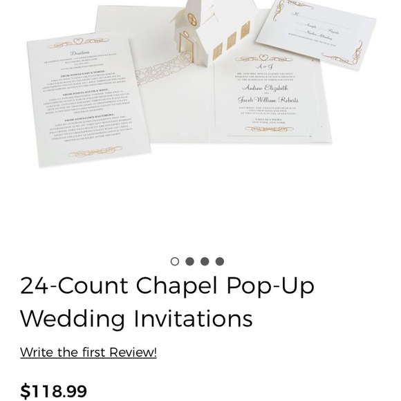 Pop up wedding chapel invitations pack of 24 - Picture 4 of 4